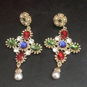 90’s style colorful drop earrings new